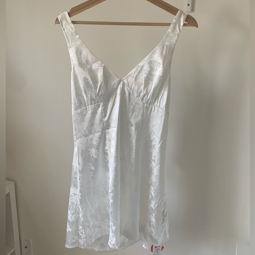 silk white dress